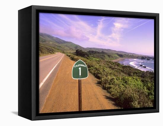 Pacific Coast Highway, California Route 1 near Big Sur, California, USA-Bill Bachmann-Framed Stretched Canvas