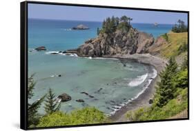 Pacific coastline along Highway 101. Samuel H. Boardman State Scenic Corridor, Oregon coast-Darrell Gulin-Framed Stretched Canvas