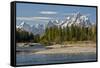 Pacific Creek, Moran Junction, Grand Teton National Park, Wyoming, USA-Michel Hersen-Framed Stretched Canvas