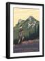 Pacific Crest Trail, Washington - Mountain Hiker-Lantern Press-Framed Art Print
