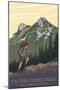 Pacific Crest Trail, Washington - Mountain Hiker-Lantern Press-Mounted Art Print