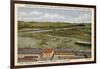 Pacific Entrance to Panama Canal Showing U. S. Submarines, C1920S-null-Framed Giclee Print