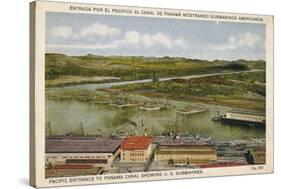 Pacific Entrance to Panama Canal Showing U. S. Submarines, C1920S-null-Stretched Canvas
