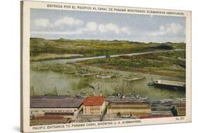 Pacific Entrance to Panama Canal Showing U. S. Submarines, C1920S-null-Stretched Canvas
