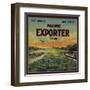 Pacific Exporter Brand - San Francisco, California - Citrus Crate Label-Lantern Press-Framed Art Print