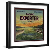 Pacific Exporter Brand - San Francisco, California - Citrus Crate Label-Lantern Press-Framed Art Print