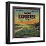Pacific Exporter Brand - San Francisco, California - Citrus Crate Label-Lantern Press-Framed Art Print