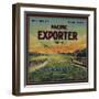 Pacific Exporter Brand - San Francisco, California - Citrus Crate Label-Lantern Press-Framed Art Print