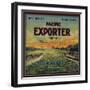 Pacific Exporter Brand - San Francisco, California - Citrus Crate Label-Lantern Press-Framed Art Print