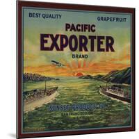 Pacific Exporter Brand - San Francisco, California - Citrus Crate Label-Lantern Press-Mounted Art Print