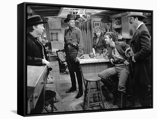 Pacific Express UNION PACIFIC by CecilBDeMille with Joel McMcrea, Barbara Stanwyck and Robert Prest-null-Framed Stretched Canvas