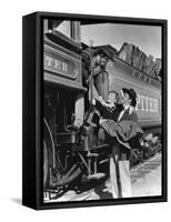 Pacific Express UNION PACIFIC by CecilBDeMille with Rovert Presto, Barbara Stanwyck and Joel McCrea-null-Framed Stretched Canvas