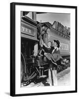 Pacific Express UNION PACIFIC by CecilBDeMille with Rovert Presto, Barbara Stanwyck and Joel McCrea-null-Framed Photo