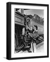Pacific Express UNION PACIFIC by CecilBDeMille with Rovert Presto, Barbara Stanwyck and Joel McCrea-null-Framed Photo
