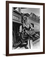 Pacific Express UNION PACIFIC by CecilBDeMille with Rovert Presto, Barbara Stanwyck and Joel McCrea-null-Framed Photo