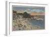 Pacific Grove, CA - The Beach Scene and Waterfront-Lantern Press-Framed Art Print