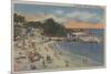 Pacific Grove, CA - The Beach Scene and Waterfront-Lantern Press-Mounted Art Print