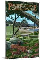 Pacific Grove, California - 17 Mile Drive-Lantern Press-Mounted Art Print