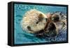 Pacific Grove, California - Sea Otter-Lantern Press-Framed Stretched Canvas