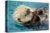 Pacific Grove, California - Sea Otter-Lantern Press-Stretched Canvas