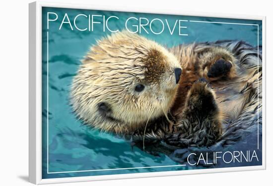 Pacific Grove, California - Sea Otter-Lantern Press-Framed Art Print