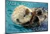 Pacific Grove, California - Sea Otter-Lantern Press-Mounted Art Print