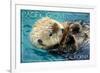 Pacific Grove, California - Sea Otter-Lantern Press-Framed Premium Giclee Print