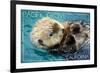 Pacific Grove, California - Sea Otter-Lantern Press-Framed Premium Giclee Print