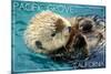 Pacific Grove, California - Sea Otter-Lantern Press-Mounted Premium Giclee Print