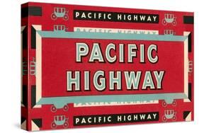 Pacific Highway Sign-Found Image Press-Stretched Canvas