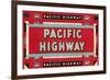 Pacific Highway Sign-Found Image Press-Framed Giclee Print