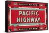 Pacific Highway Sign-Found Image Press-Framed Stretched Canvas