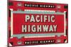 Pacific Highway Sign-Found Image Press-Mounted Giclee Print