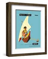 Pacific Islands - Polynesian Outrigger Canoe-Harry Rogers-Framed Art Print