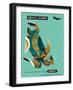 Pacific Islands - Qantas Airways - Green Sea Turtle - Vintage Airline Travel Poster, 1960s-Harry Rogers-Framed Art Print