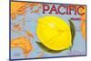 Pacific Lemon Crate Label-null-Mounted Art Print