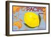 Pacific Lemon Crate Label-null-Framed Art Print