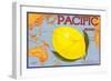 Pacific Lemon Crate Label-null-Framed Art Print