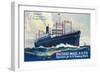 Pacific Mail SS Company on USS President Lincoln-Lantern Press-Framed Art Print