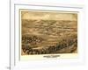 Pacific, Missouri - Panoramic Map-Lantern Press-Framed Art Print