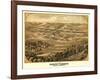 Pacific, Missouri - Panoramic Map-Lantern Press-Framed Art Print