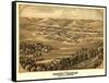 Pacific, Missouri - Panoramic Map-Lantern Press-Framed Stretched Canvas