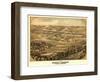 Pacific, Missouri - Panoramic Map-Lantern Press-Framed Art Print