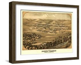 Pacific, Missouri - Panoramic Map-Lantern Press-Framed Art Print