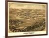 Pacific, Missouri - Panoramic Map-Lantern Press-Framed Art Print