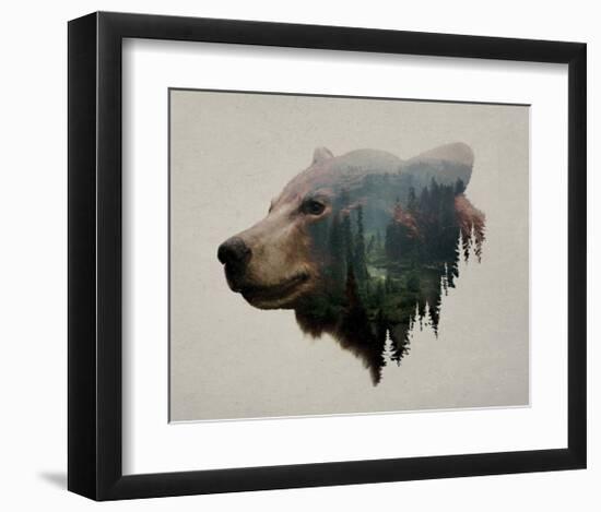 Pacific Northwest Black Bear-Davies Babies-Framed Art Print