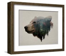 Pacific Northwest Black Bear-Davies Babies-Framed Art Print