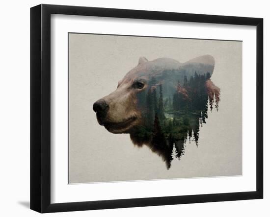 Pacific Northwest Black Bear-Davies Babies-Framed Art Print