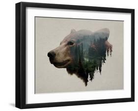 Pacific Northwest Black Bear-Davies Babies-Framed Art Print