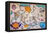 Pacific Ocean/Asia, 1595-Abraham Ortelius-Framed Stretched Canvas